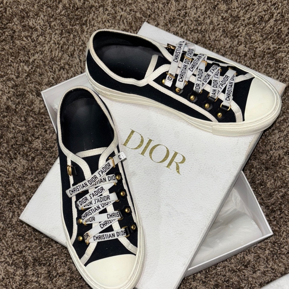 Dior Black and Cream Women's Sneakers